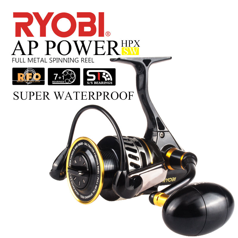 AP POWER SW Spinning Fishing Reels 6000/8000/10000 Gear Ratio 5.0:1